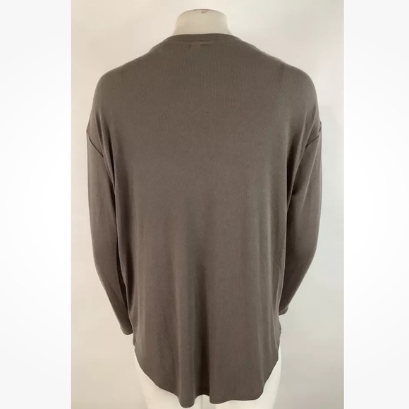 NWOT Athleta Sz M Long Sleeve Thermal Tee Green Modal Polyester Pullover - Picture 4 of 7